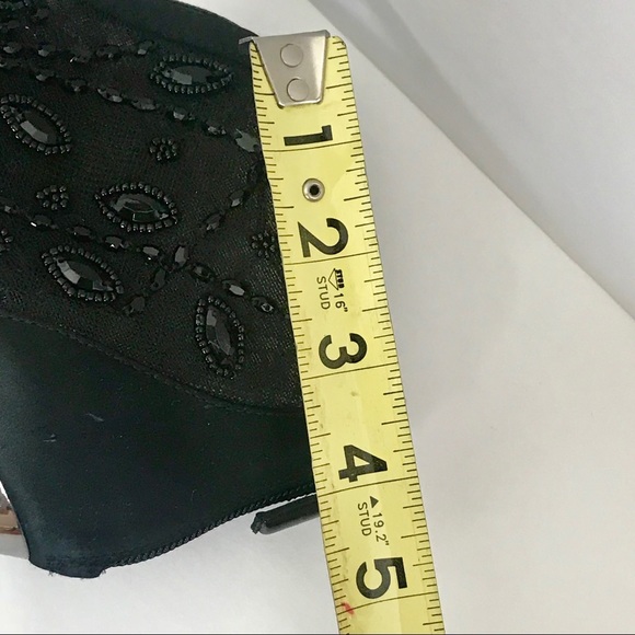 BCBGMAXAZRIA BLACK LACY STUNNING BEJEWELED STILETTO BOOTIES/SHOES Sz 8M - Picture 10 of 15